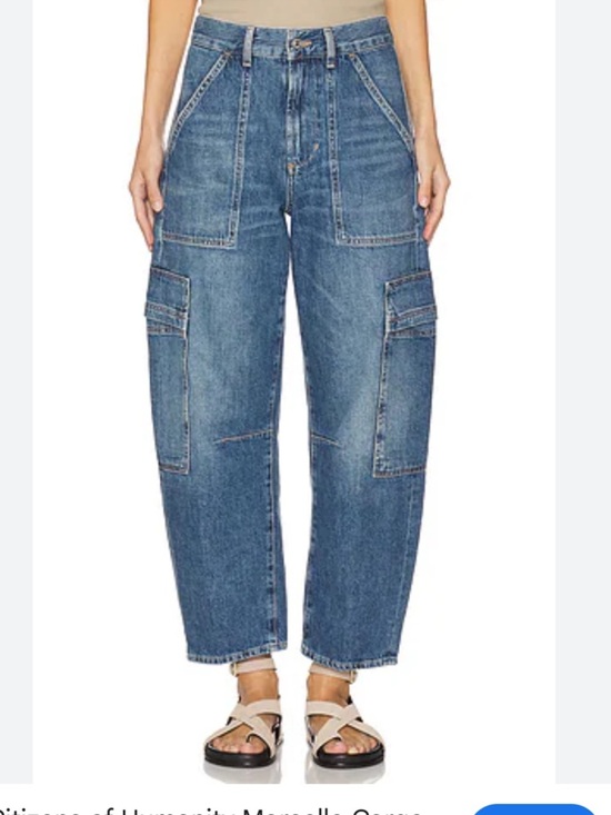 Citizens Of Humanity Denim - Citizens of Humanity Marcelle Cargo Jeans iElysian Blue Carpenter Denim Pants 30